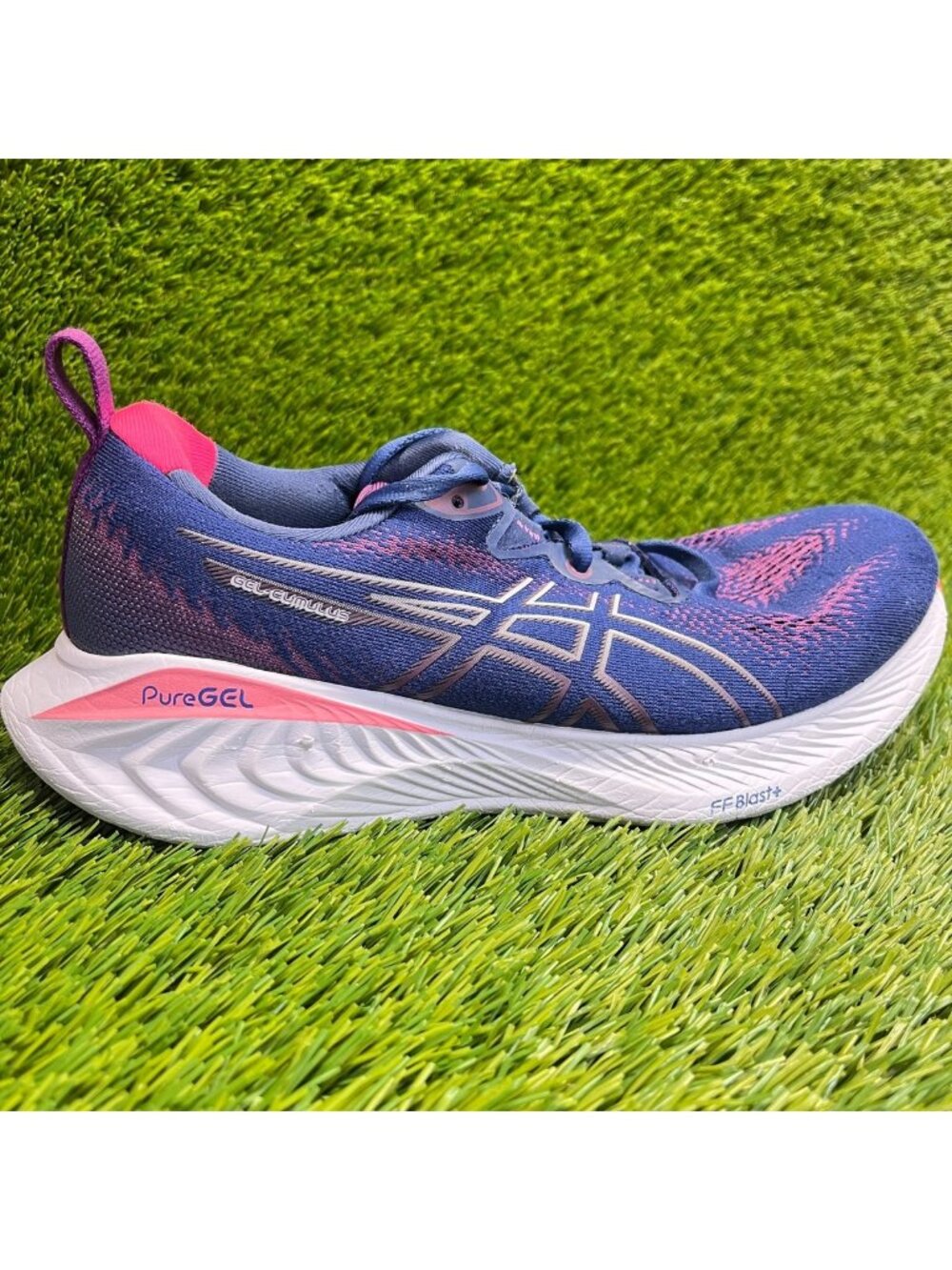 Asics Gel Cumulus 25 Womens Size 8.5 Blue Pink Athletic Running Shoes Sneakers